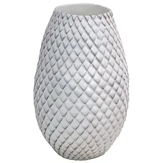 Dehner Keramik-Vase Tamir, bauchig, ca. Ø15/H23 cm, Weiß