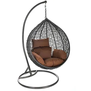 Home Deluxe Hängesessel  Cielo schwarz/braun