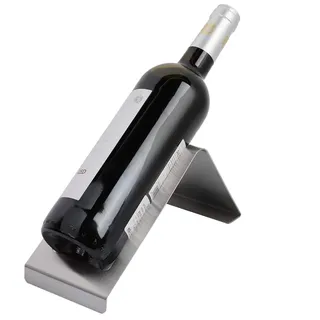 HERCHR Flaschenhalter Edelstahl, Weinflaschenhalter, Weinhalter Metall, Flaschenhalter Aus Edelstahl Für Den Tisch, Weinregal Wein Geschenk Für Weinliebhaber 22.5 X 10 cm