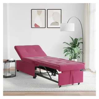 vidaXL Schlafcouch Samt 2-Sitzer Rot