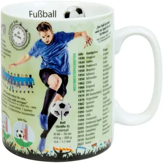 Könitz Wissensbecher Fußball Kaffeetasse 0,49 l Bunt 6 St.