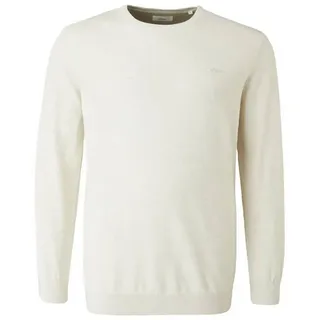 s.Oliver Rundhalspullover Basic (1-tlg) mit gesticktem Logo auf der Brust, BIG SIZE Übergrößen grau 4XL (64/66)