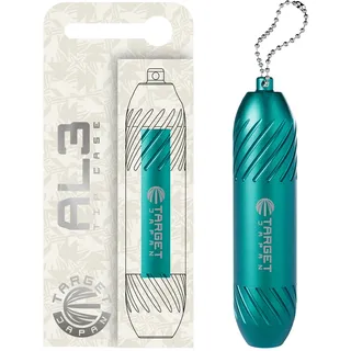 Target Japan AL3 3-in-1 Tournament Dart Tool/Dartpfeile Zubehör | Tip Storage, Extractor & Swiss Point Key | Compact Metal Design with Anti-Slip Grooves | Green