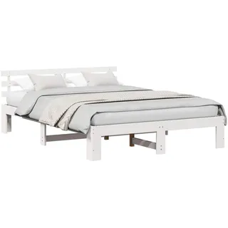 vidaXL Moderner Bettrahmen 160 x 200 cm Weiß