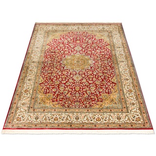 Teppich »Kaschmir Seide Teppich handgeknüpft rot«, rechteckig, 26408509-0 Rot 5 mm