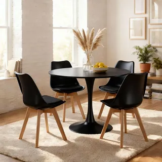 Idimex Essgruppe LOIRE 5er Set, Schwarz