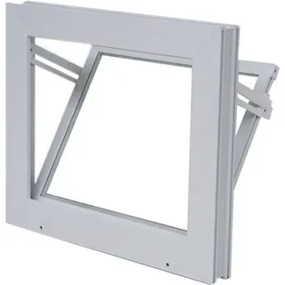 WOLFA Mehrzweck Kipp-Fenster PLUS Kunststoff weiß 400x400 mm mit Isolierglas
