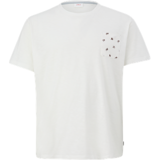 s.Oliver - T-Shirt aus Baumwolle, Herren, weiß, 4XL