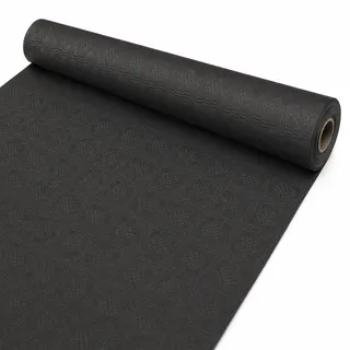 DeinPack 1x Tischdeckenrolle 1m x 50m schwarz Damast Einweg-Tischdecke