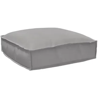 vidaXL Outdoor Kissen Grau Polyester 50 x 50 x 12 cm Abnehmbare Bezüge