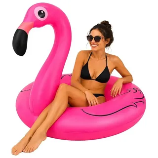 Wisam Schwimmring Aufblasbares Rad - Flamingo 102cm Trizand (1-tlg) rosa