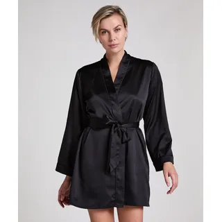 Hunkemöller Kimono Satin Schwarz XS/S