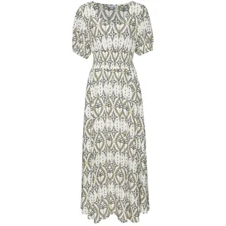 LASCANA Maxikleid bedruckt Creme/Khaki/Schwarz 36