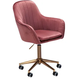 KADIMA DESIGN Schalenstuhl Sandra Samt rosa