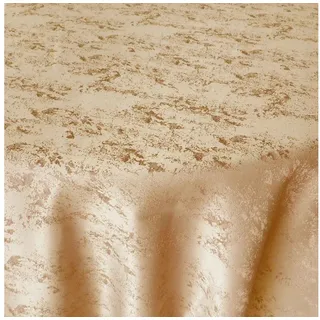 DecoHomeTextil Heimtextilmanufaktur Tischdecke Jacquard GRANIT Meliert mit Lotus Effekt beige Rund 180 cm