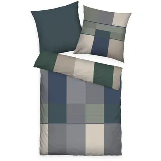 Bettwäsche TOM TAILOR Satin (LB 135x200 cm) - blau - LB 135x200 cm