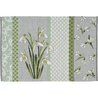 Platzset, Tischset "Snowdrops" 2er-Pack, sander table + home, (2-St), Gobelin Blumen grau|grün