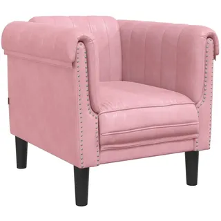 vidaXL Sessel vidaXL 57 x 77 x 0 cm Rosa Samt