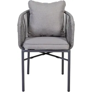 Greemotion Calgary Stapelsessel 100 x 60 x 90 cm silber/grau 2 St.