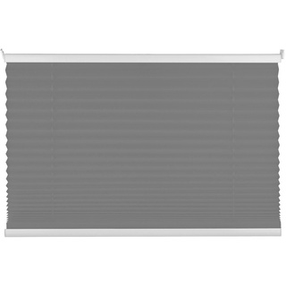 mydeco® 50x130 cm [BxH] in hellgrau - Plissee Jalousie ohne bohren, Rollo für innen incl. Klemmträger (Klemmfix) - Sonnenschutz, Sichtschutz für Fenster