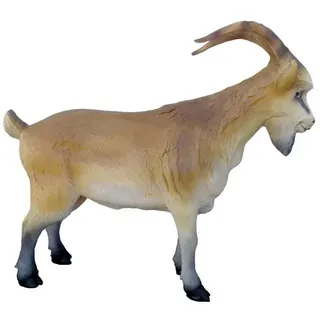 Xlmoebel Skulptur Lebensgroße Ziegenfigur aus robustem Kunststoff für den Garten (Skulptur A155A-90x106cm), Hergestellt in Europa braun