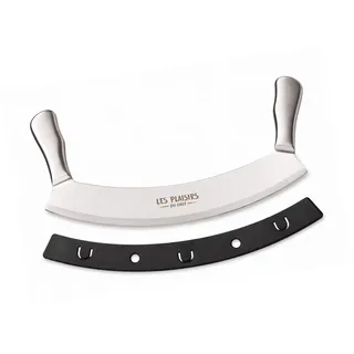 Pizzaschneider Edelstahl – Wiegemesser 30,5 cm Doppelgriff & Pizzamesser | Extra scharf & rostfrei – Pizza Cutter für Pizza, Flammkuchen, Brot & Kräuter, ideales Pizza Zubehör & Geschenk