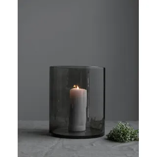 Storefactory Windlicht Windlicht/Vase RAMSJÖ XL Glas grau, Ø 25x30 cm grau