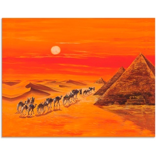 Wandbild »Karawane II«, Afrika, (1 St.), als Alubild, Leinwandbild, Wandaufkleber oder Poster in versch. Größen, 13822617-0 orange B/H: 40 cm x 30 cm
