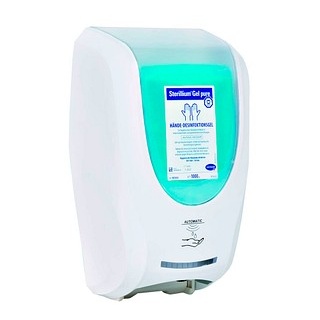 HARTMANN Desinfektionsspender CleanSafe touchless 9814440 weiß Kunststoff mit Sensor 1,0 l