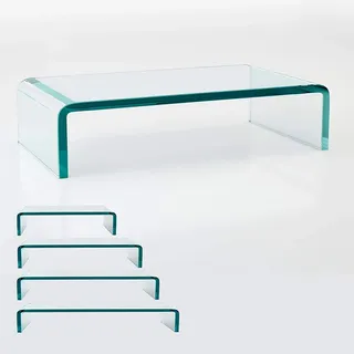 bijon TV Aufsatz Glas Bildschirm-Erhöhung | PC Monitor-Erhöhung | Schreibtisch-Aufsatz für Laptop, (B/T/H) 550x250x110mm - klar