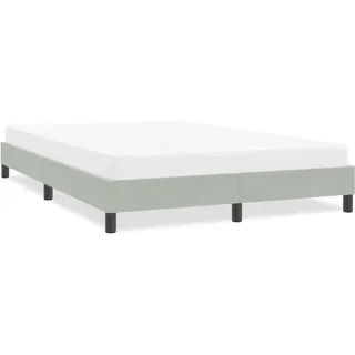 Bettgestell Ohne Matratze Hellgrau 140x220 Cm Samt