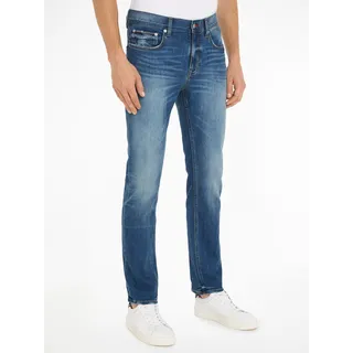Straight-Jeans TOMMY HILFIGER "STRAIGHT DENTON STR" Gr. 33, Länge 34, blau (naples) Herren Jeans Straight Fit