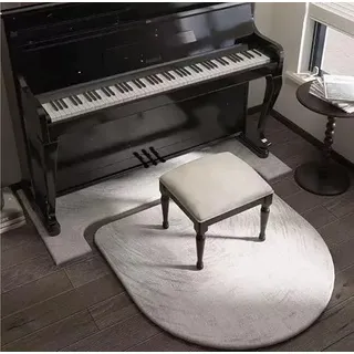 SUWOOPH Schalldämmender Klavierteppich, Teppichschutz, rutschfeste Matte zur Schalldämpfung for Klaviere, Akustik-Bodenschutzmatte(White,70x160cm)