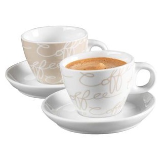 RitzenhoffundBreker Espressotassen Cornello Creme, Porzellan, 4-teilig
