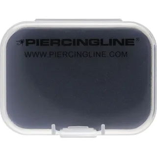 PIERCINGLINE Kunststoff Box mit Schaumstoff + PIERCINGLINE Aufdruck 4 x 5,5cm