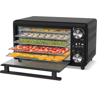 TurboTronic Dörrgerät TurboWave – FD14 – B!O ab 30 °C, 14 l, 5 Ebenen, 100 % Metall, 0 % Kunststoff, für Obst, Gemüse, Fleisch und Pilze, ...