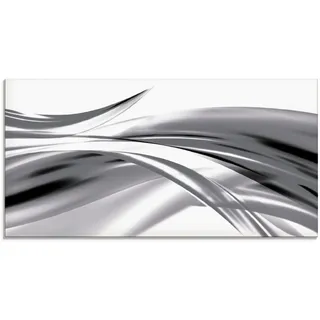 Glasbild ARTLAND "Schöne Welle - Abstrakt", grau (farbe bild(er): grau), B:100cm H:50cm, Bilder, in verschiedenen Größen