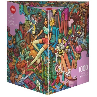 HEYE Puzzle Homely Housemates, 1000 Puzzleteile, Made in Europe bunt