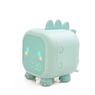 Kinder Lichtwecker Mädchen, Digitaler KinderWecker für Mädchen Jungen mit Sonnenaufgangssimulator, Snooze-Funktion, Ohne Ticken Lautloser Wecker für Jungs Mädchen (Grün)