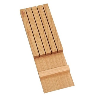 Messerblock Holz, Eiche massiv, Schubladeneinsatz
