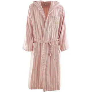 Lancetti Bademantel Rosa gestreift XL Stock - Pink, XL