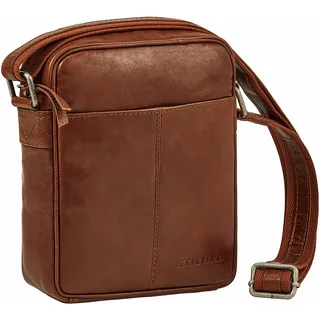 STILORD "Nilo Elegante Umhängetasche Herren Klein Leder Schwarz Crossbody Bag - Echtleder Herrentasche für Tablet 8,3 Zoll Ledertasche mit vielen Fächern zum Umhängen - S