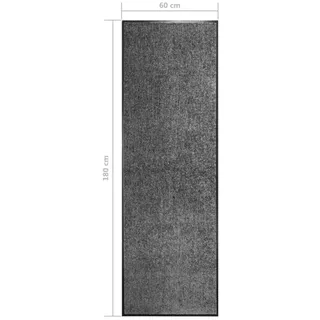 vidaXL Fußmatte Waschbar Anthrazit 60x180 cm