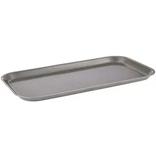 APS Servier-Tablett Edelstahl -Vintage- 34 x 18 cm, H: 1,5 cm