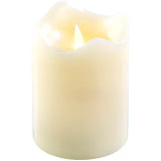 Echtwachskerze mit beweglicher LED-Flamme, 90 x 130 mm, Gr. M