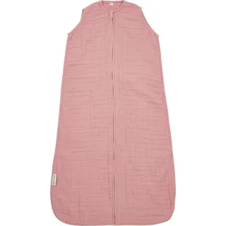 Meyco, Babyschlafsack, Baby Uni schlafsack - pre-washed musselin - old pink - 60cm