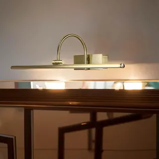 Licht-Erlebnisse LED Bilderlampe in Messing Antik 60 cm Breit 3000 K
