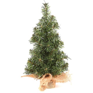 AMZLORD 20cm Weihnachtsbaum, Mini Weihnachtsbaum Christmasbaum, Weihnachtsbaum Miniatur, Künstlicher Weihnachtsbaum mit Sackleinenbasis, Weihnachts Baum Künstlich Klein Weihnachtsdeko