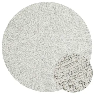 Hanse Home Outdoorteppich Braided, Creme, Mehrfarbig, Kunststoff, Uni, rund, für Fußbodenheizung geeignet, in verschiedenen Größen erhältlich, stuhlrollengeeignet, pflegeleicht, strapazierfähig, Teppiche & Böden, Teppiche, Outdoorteppiche