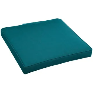 Hesperide - Stuhlkissen Mit Klettverschluss Korai Entenblau - 40 × 40 × 4 Cm - Hespéride
